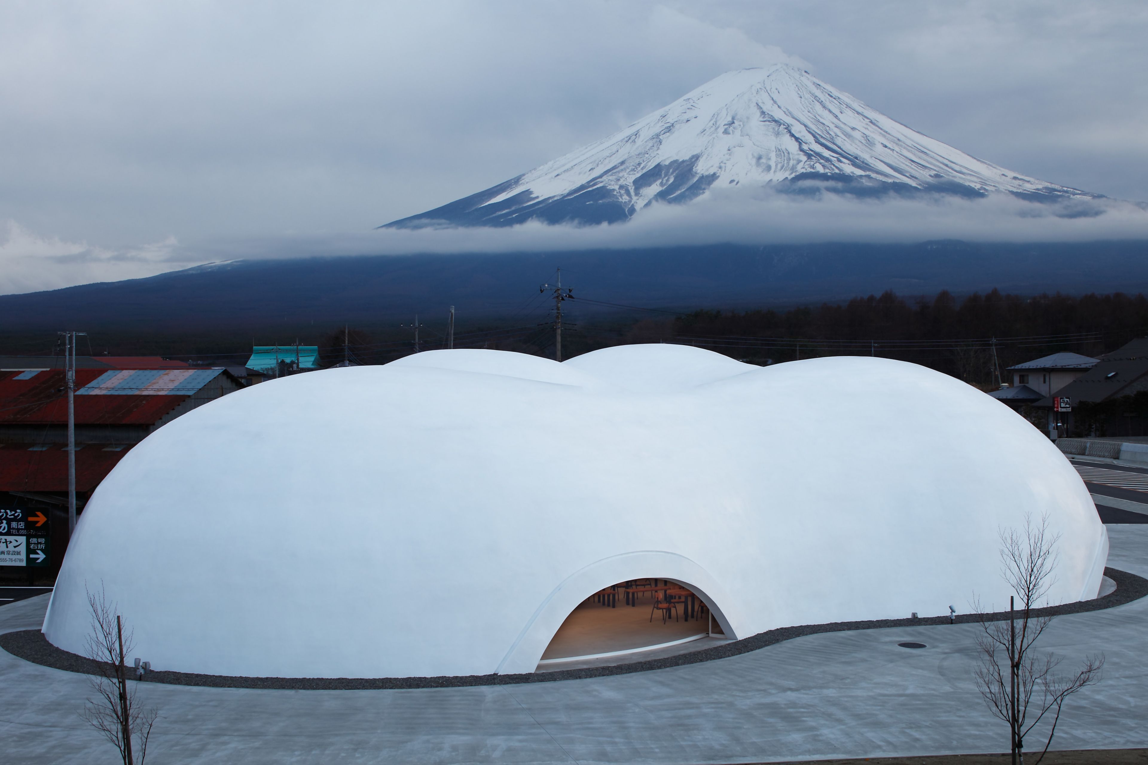Liquid applied membrane for seamless roofing of Hoto Fudo in Japan designed by Takeshi Hosaka