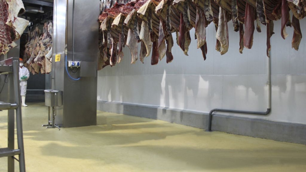 Hygienic Floor in Meat Processing Plant