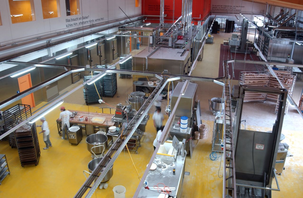 Hygenic, non-slip and easy to clean flooring systems at Pilger Bakery in Germany.