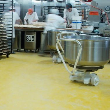 在德国夹格烘焙的卫生地板系统