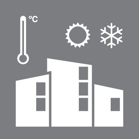 Wide Temperature Variation Building Icon