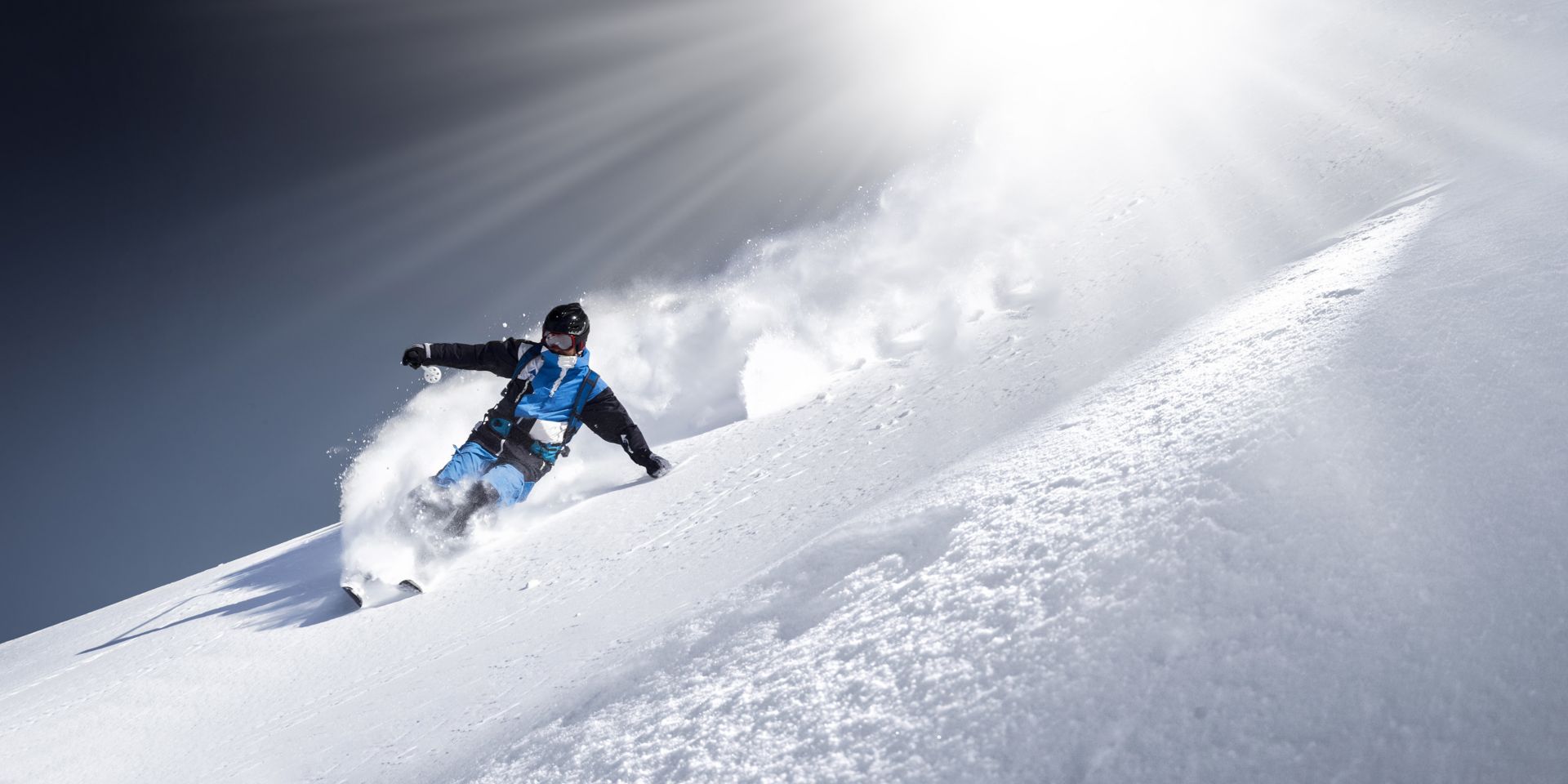 Downhill skier in action