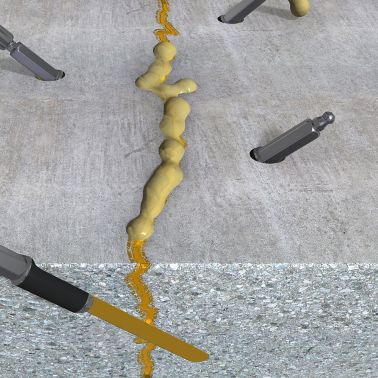 喷射防水泄漏裂缝3D渲染