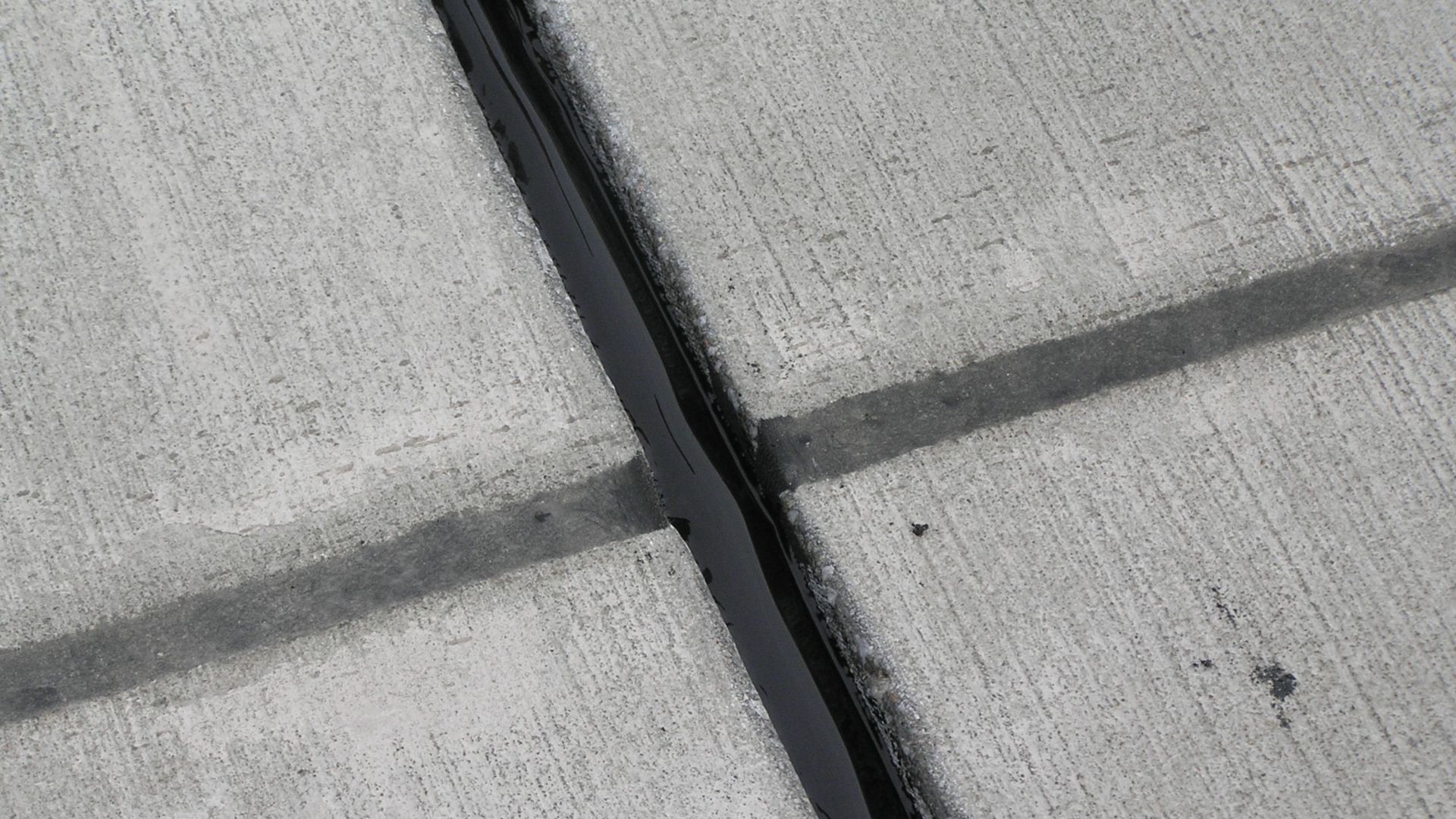 Joint with sealant in concrete road in Poland