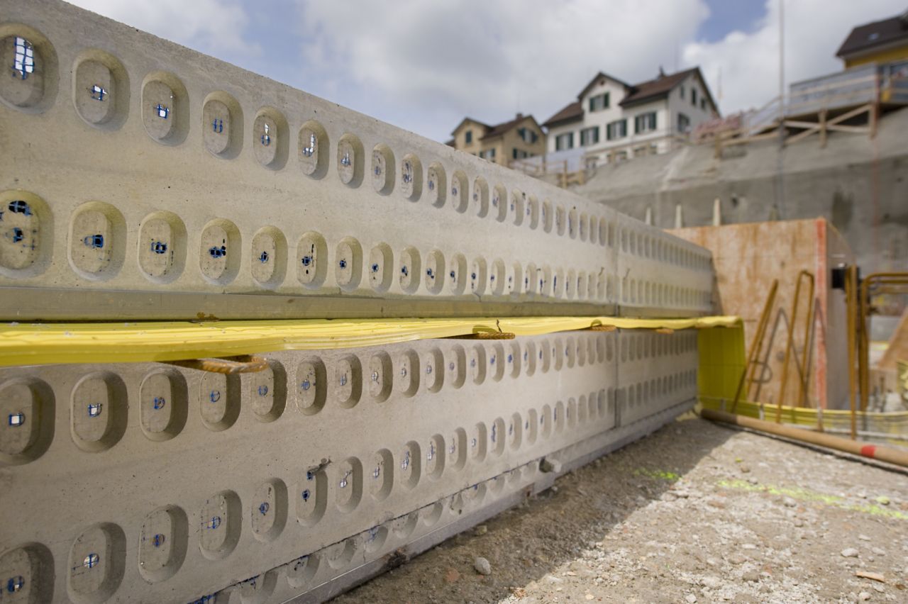 Sika waterbar yellow joint waterproofing at concrete foundation on construction site