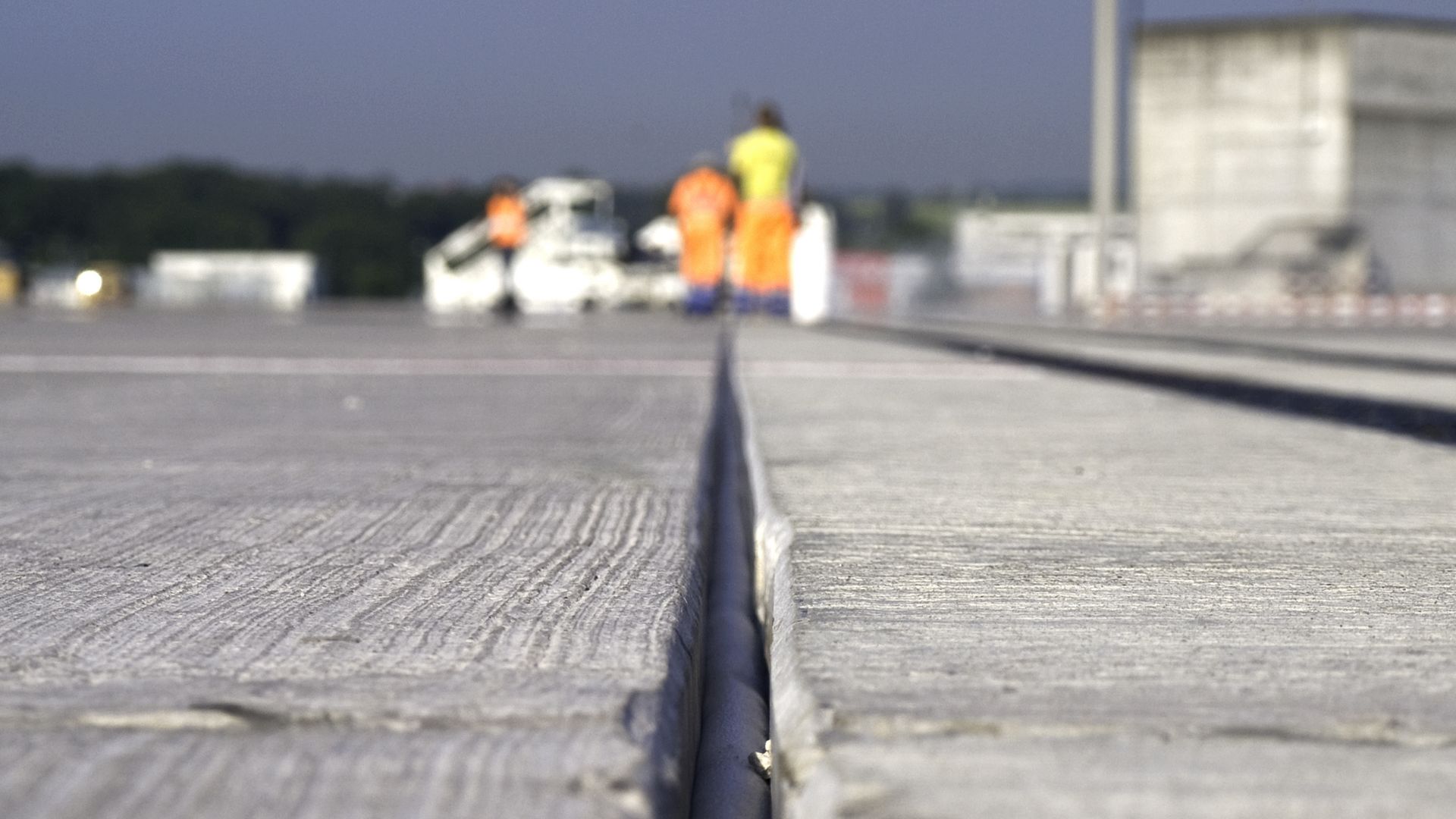 Joint in concrete runway at Zurich airport