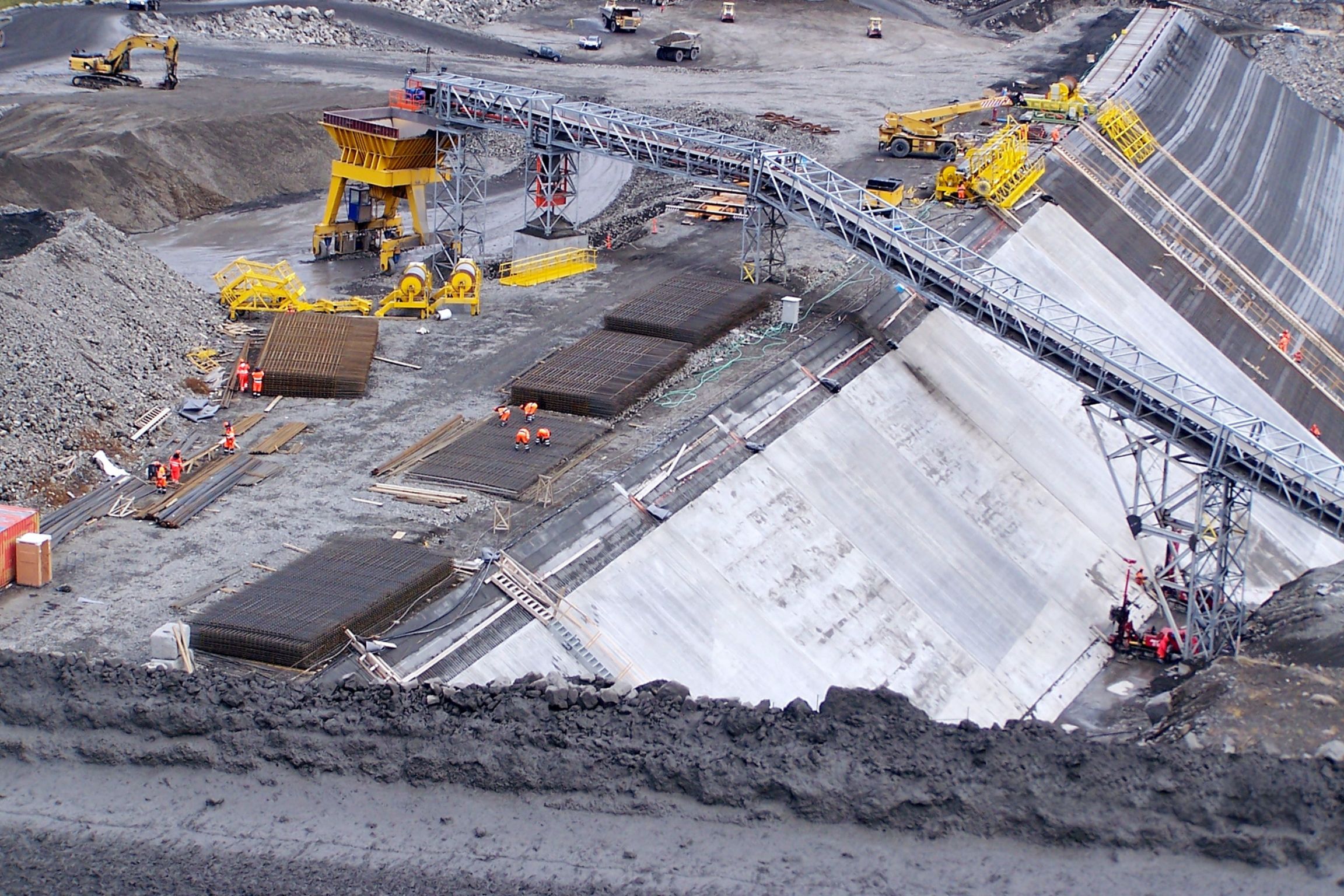 Construction site of Karahnjukar Hydropower Plant in Iceland