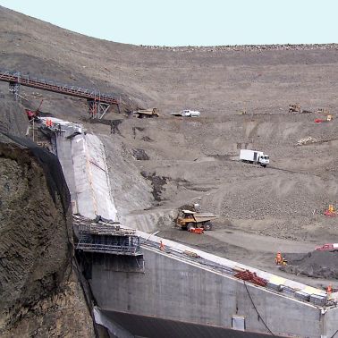 Construction site of Karahnjukar Hydropower Plant in Iceland