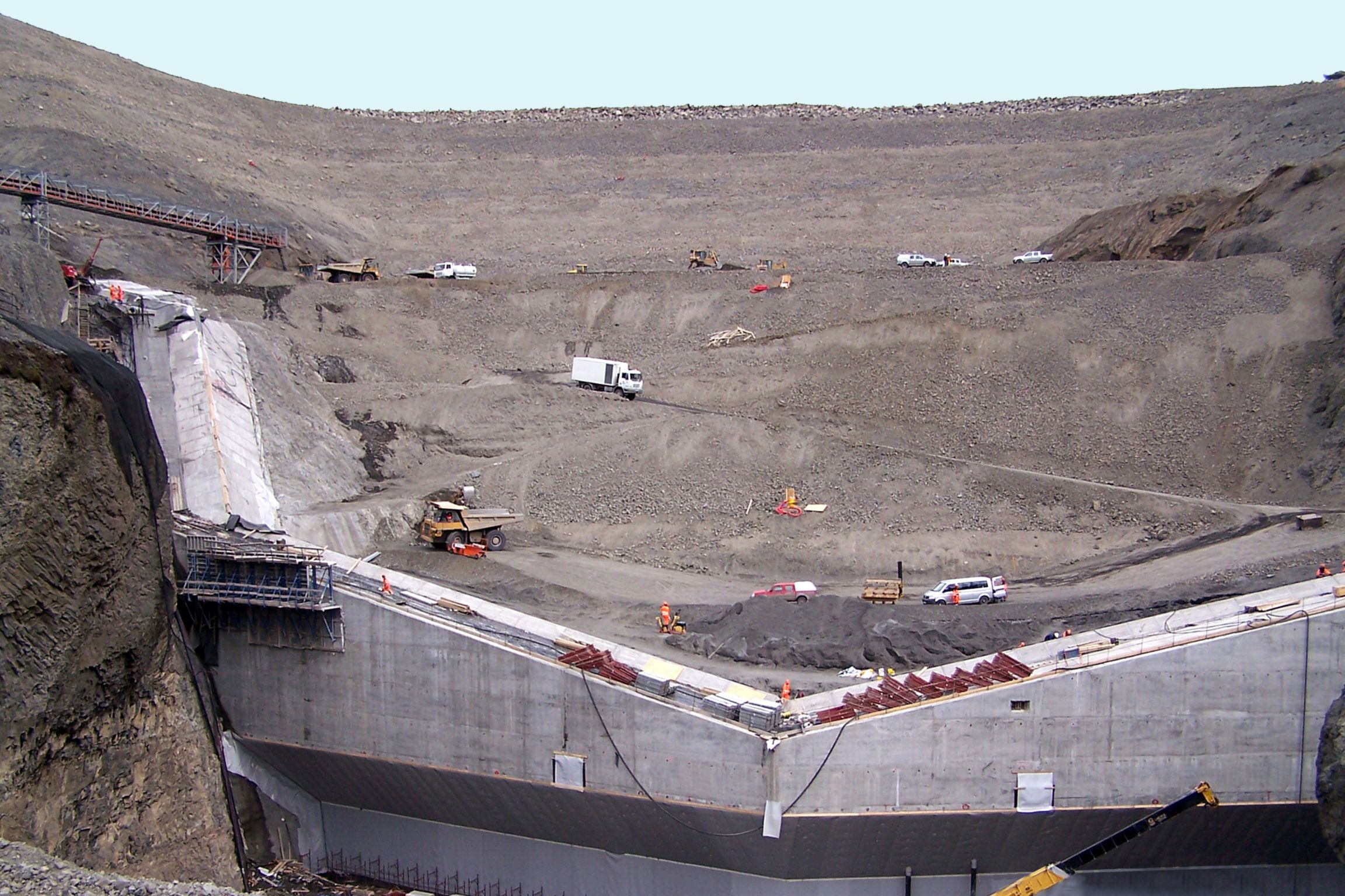 Construction site of Karahnjukar Hydropower Plant in Iceland