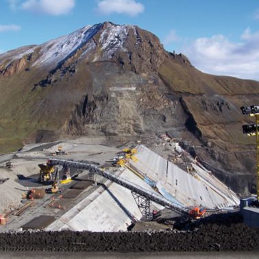 Construction site of Karahnjukar Hydropower Plant in Iceland