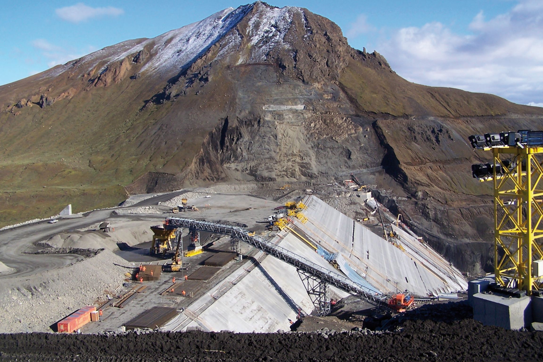 Construction site of Karahnjukar Hydropower Plant in Iceland