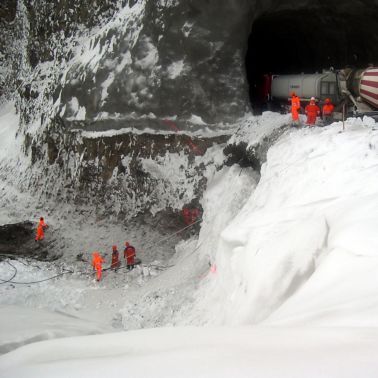 Concrete works under arctic conditions at Karahnjukar Hydropower Plant in Iceland