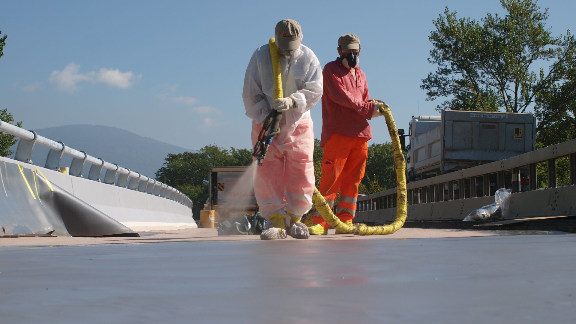Liquid applied membrane detail on roof