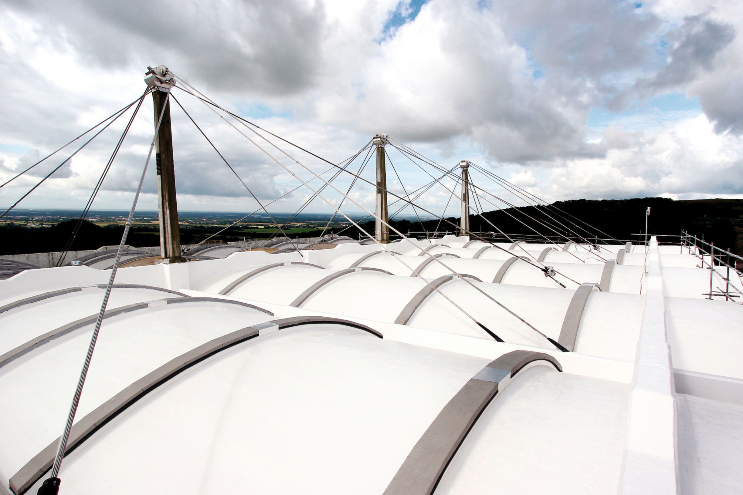 Liquid applied membrane detail on roof