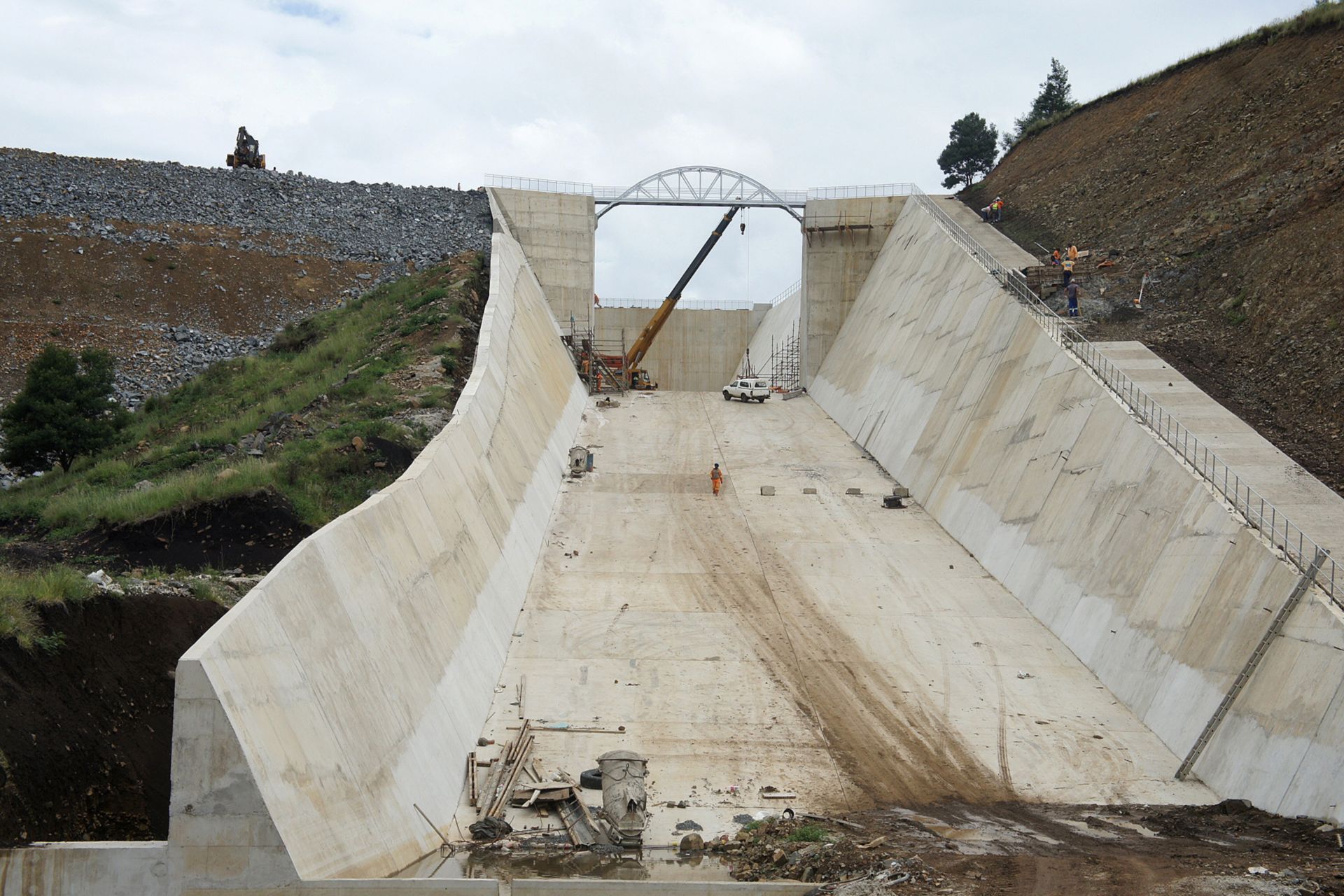 Concrete structure of Ludeke Dam in South Africa