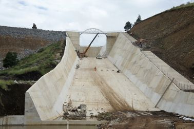 Concrete structure of Ludeke Dam in South Africa