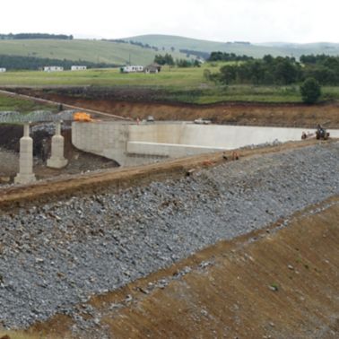 Construction of Ludeke Dam in South Africa