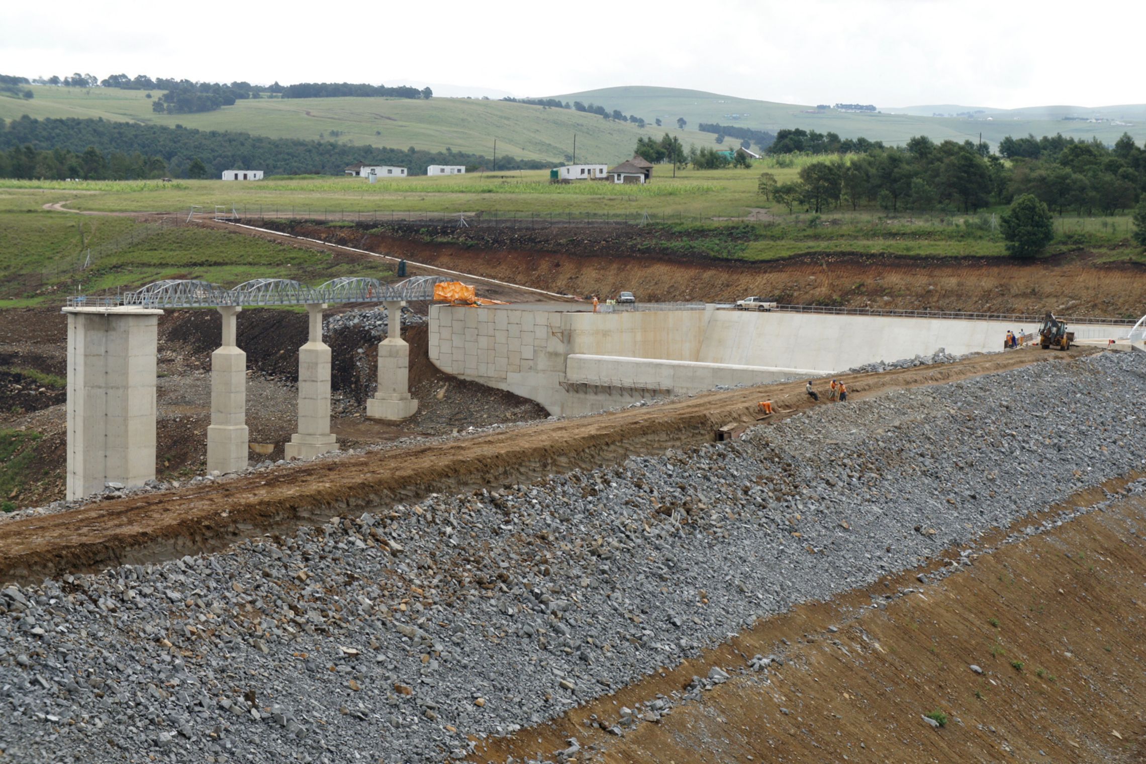 Construction of Ludeke Dam in South Africa