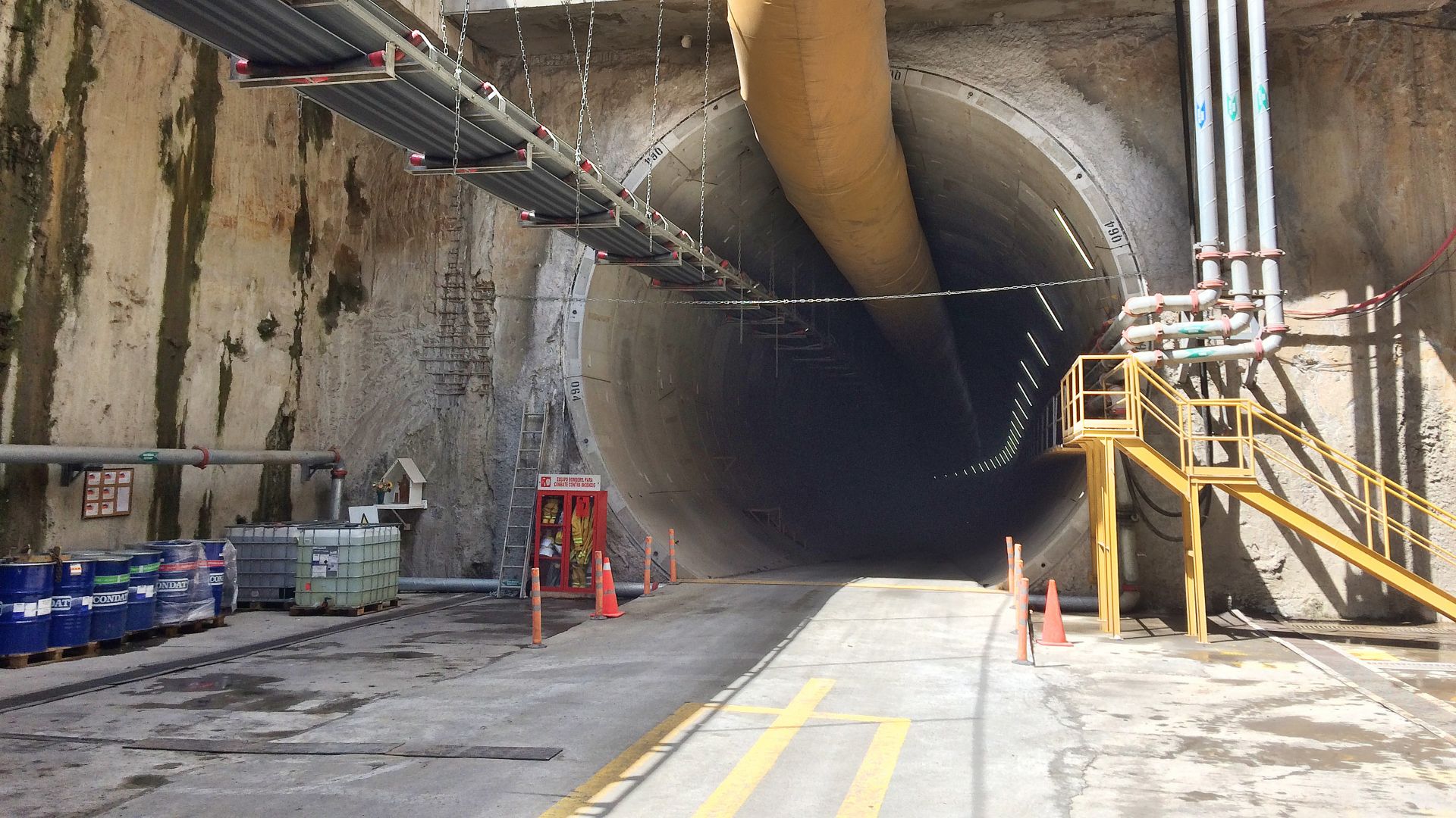 Tunnel built for the metro in Quito, Ecuador