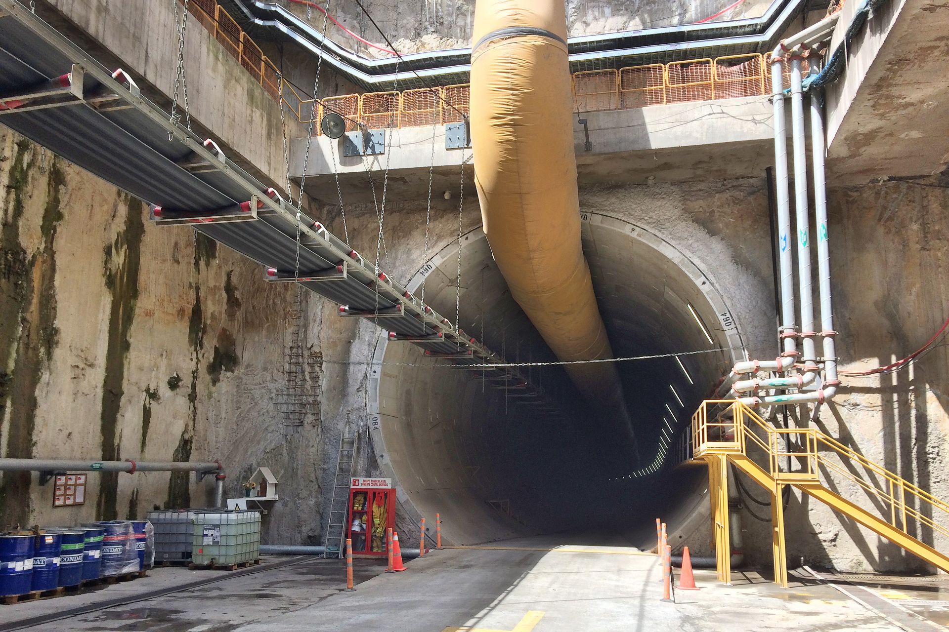Tunnel built for the metro in Quito, Ecuador
