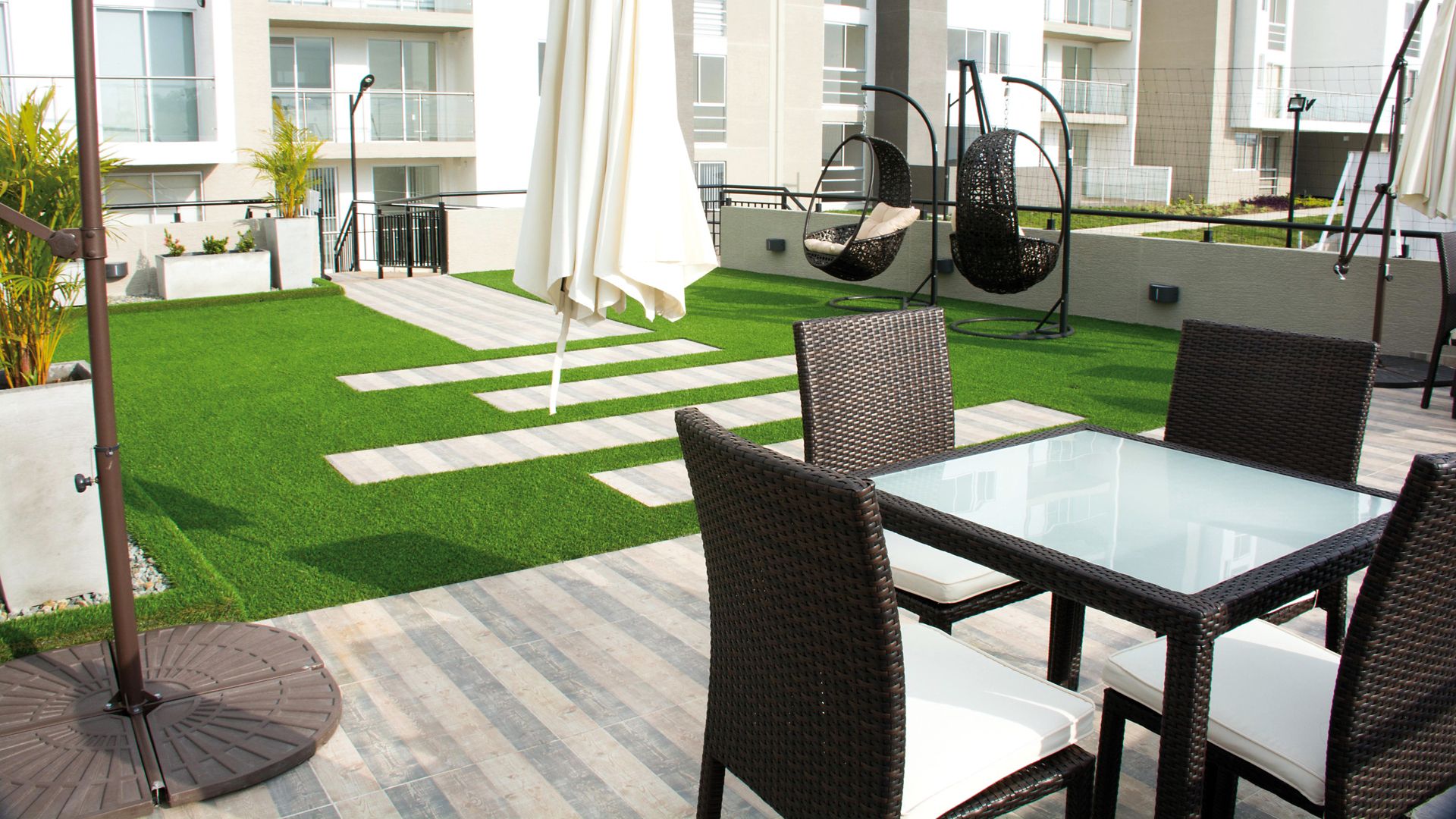 Roof terrace of the residential complex Mirador De Los Ocobos Armenia, Colombia