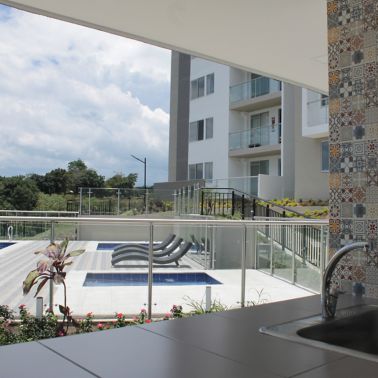 Balcony of the residential complex Mirador De Los Ocobos Armenia, Colombia