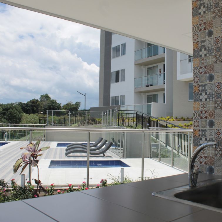 Balcony of the residential complex Mirador De Los Ocobos Armenia, Colombia