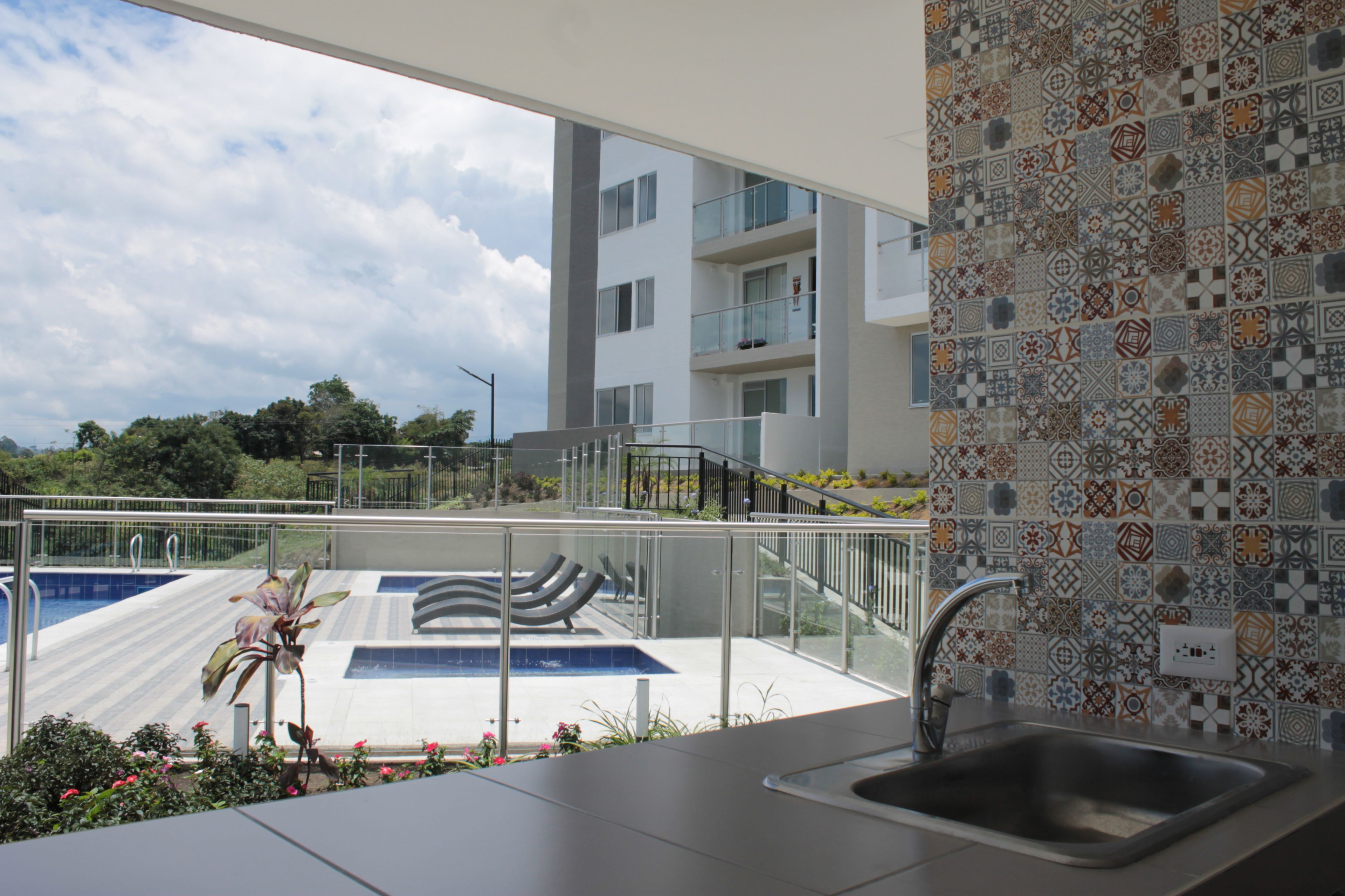 Balcony of the residential complex Mirador De Los Ocobos Armenia, Colombia