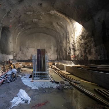 Construction of the new ventilation tunnels in the Montreal Metro