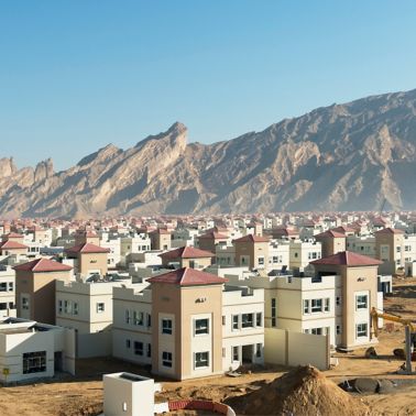 阿拉伯联合酋长国Musanada别墅的施工现场