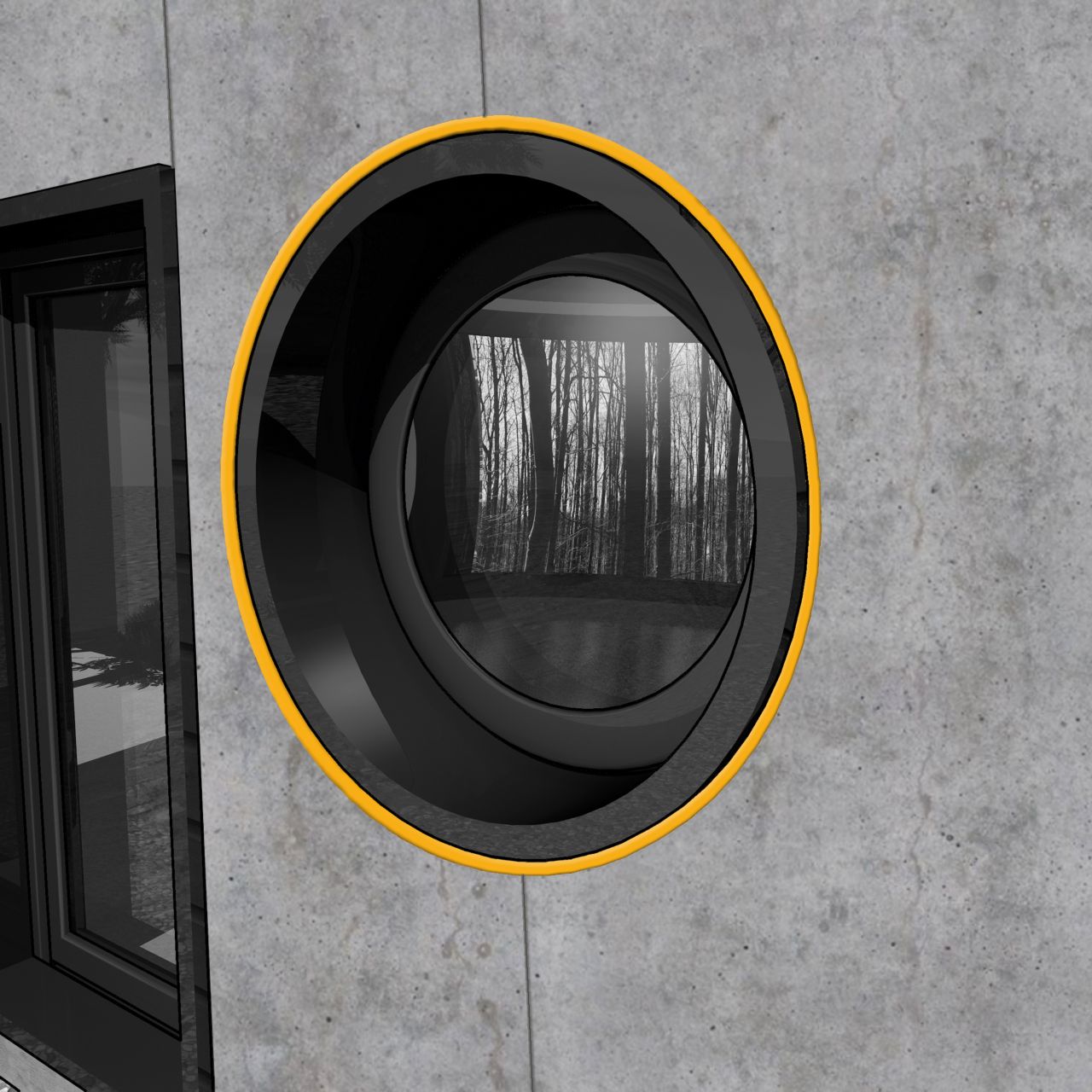 关节密封剂的例证在外部窗口的在混凝土墙