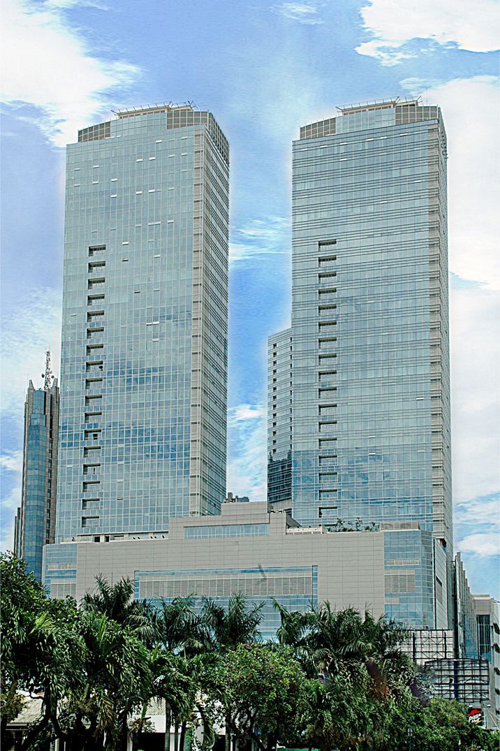 Two Buildings with glass facade