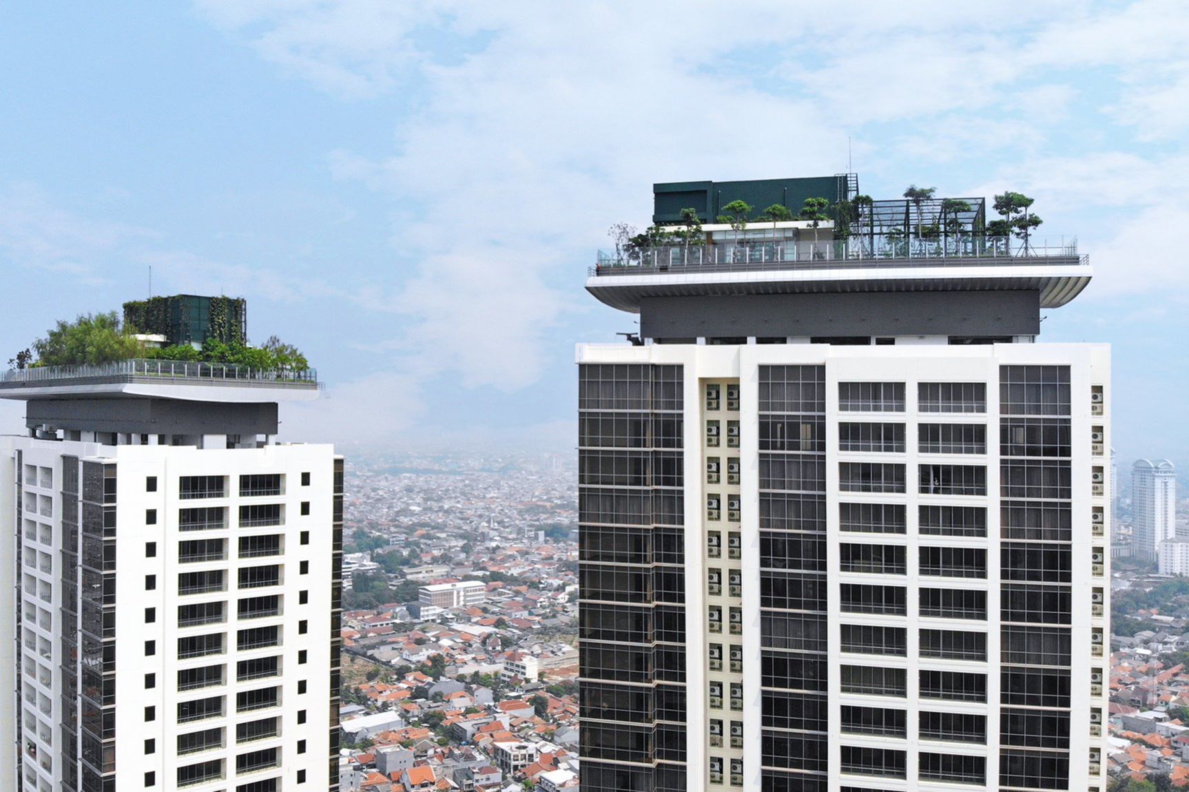 The green roof of the Pakubuwono Rooftop in Jakarta