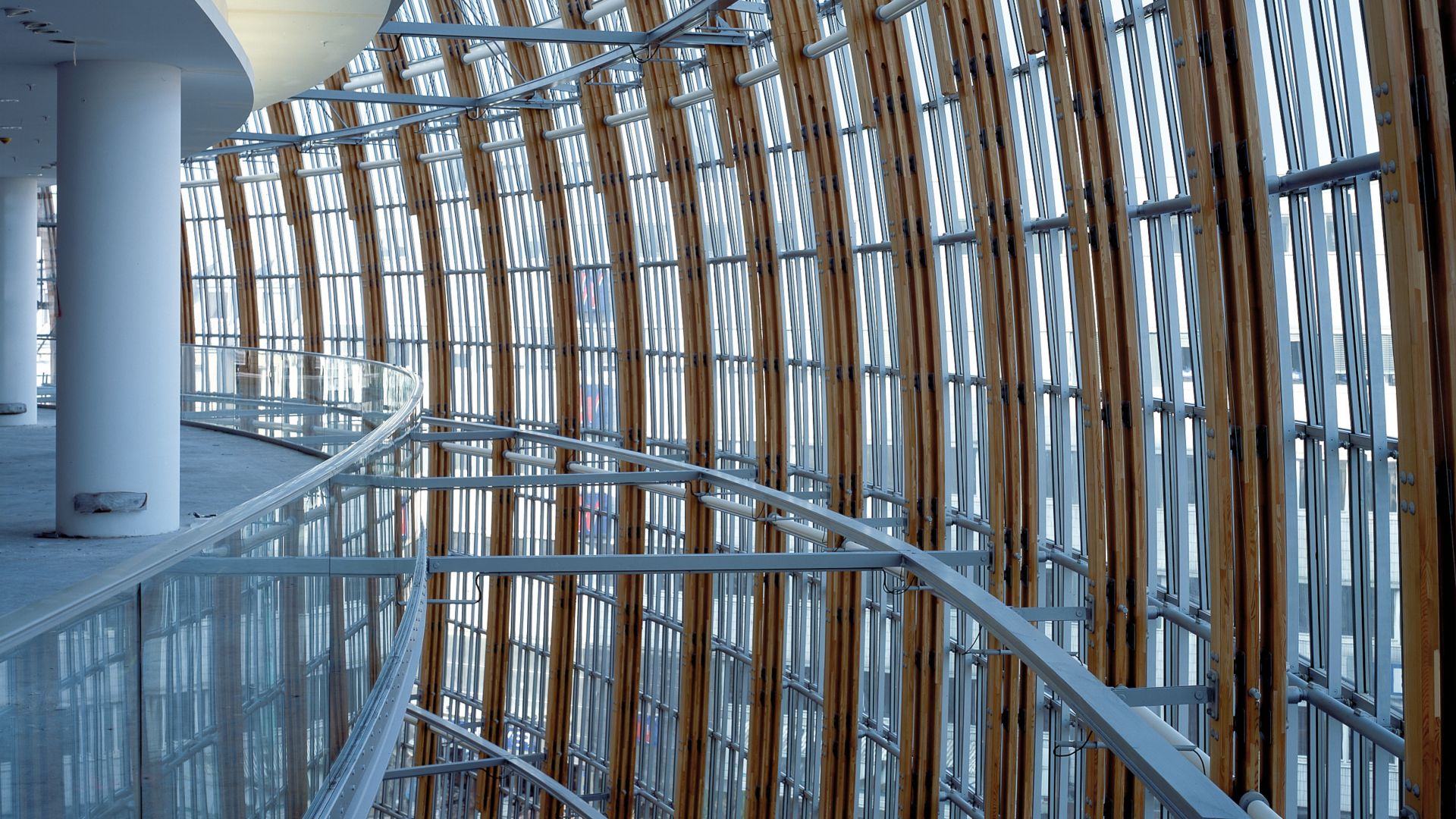 Peek & Cloppenburg store shopping center interior curved glass with Sika weather sealing glazing