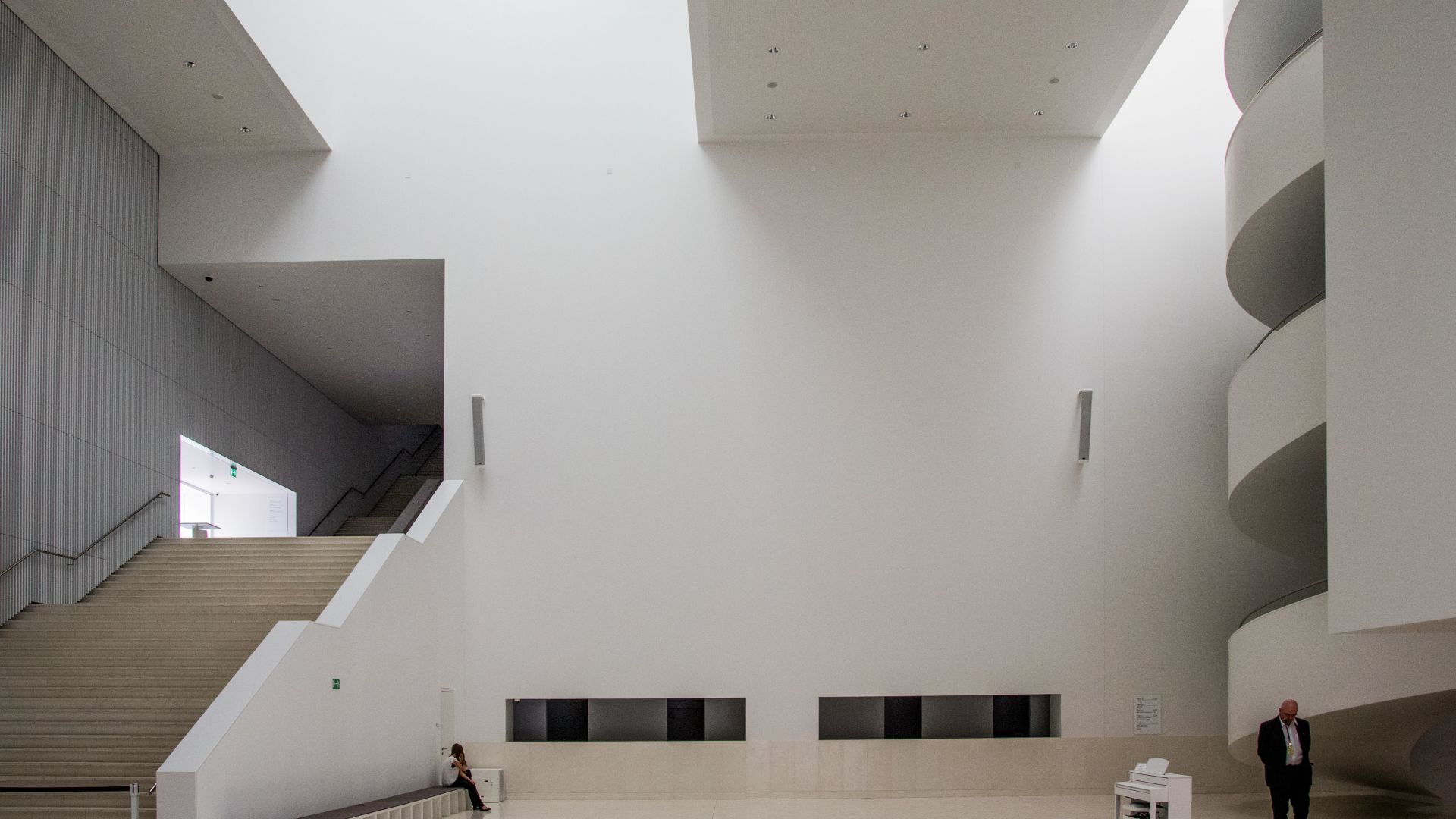 White interior of Szczecin Philharmonic Hall in Poland