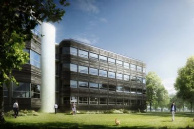 Kjorbo Powerhouse大楼包围自然和动物