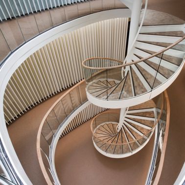 Staircase in office of Kjorbo powerhouse in Norway