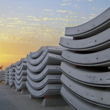 用锡卡预制混凝土混合物生产预制隧道段