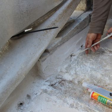 Repair of Rialto Bridge in Venice Italy with Sika products