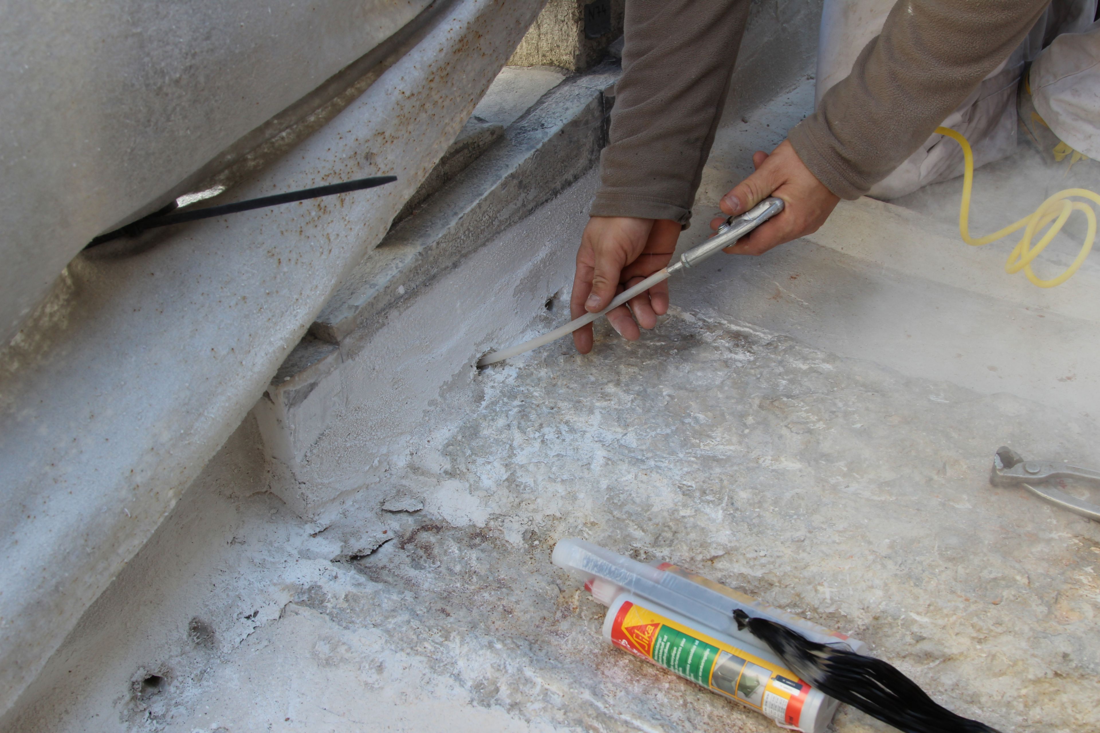 修理Rialto桥梁在威尼斯意大利与锡卡产品