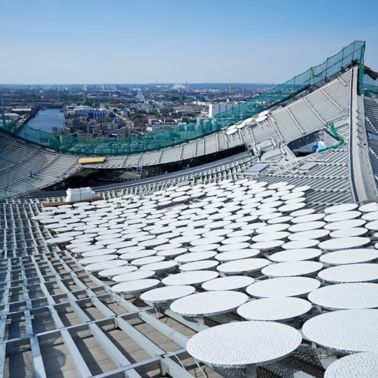 Sarnafil waterproofing membrane on roofing area of Elbphilharmonie in Hamburg 