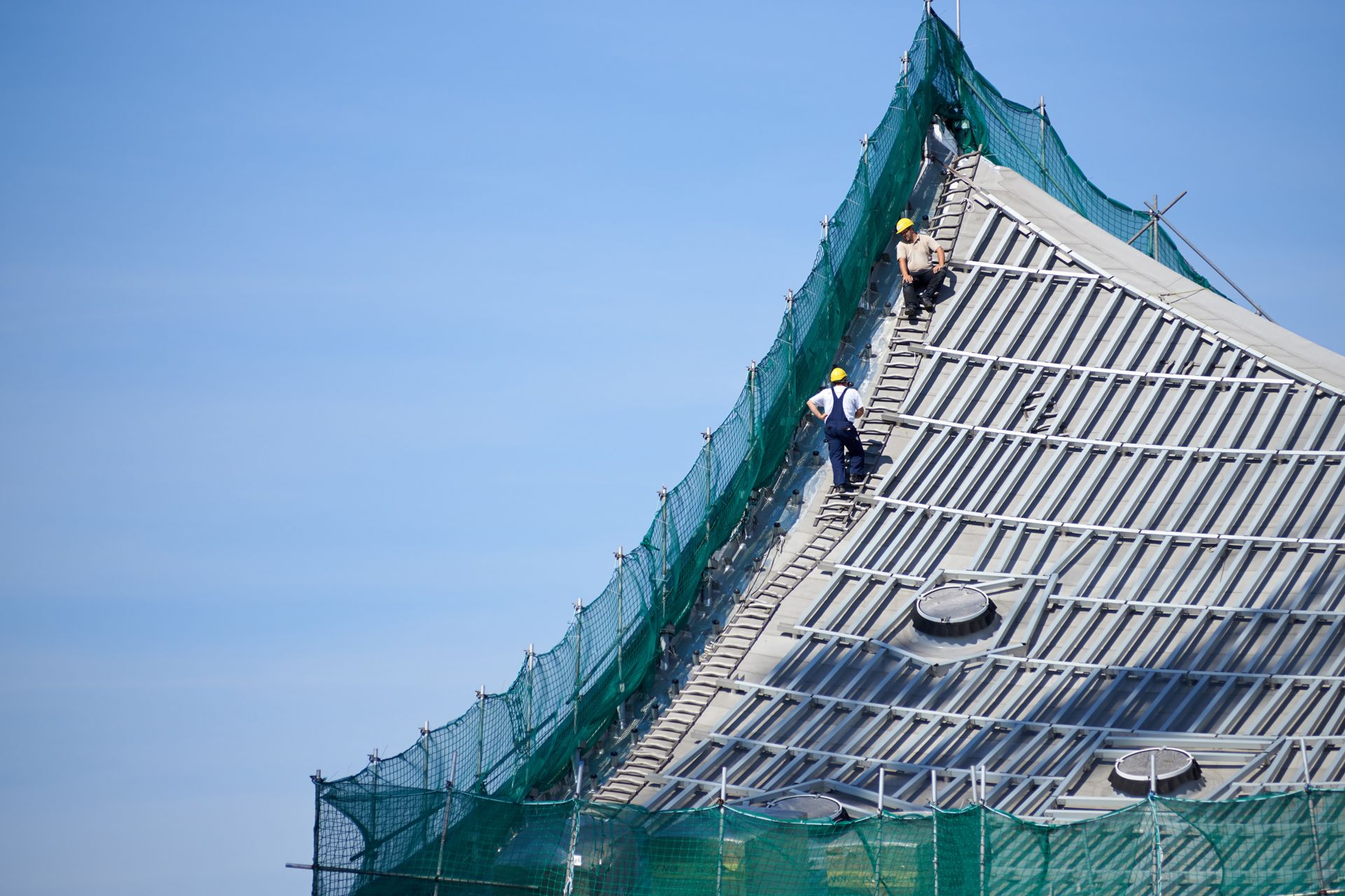 Sarnafil waterproofing membrane on roofing area of Elbphilharmonie in Hamburg 