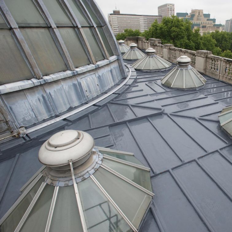 Refurbished roof of the Tate Britain Museum in London