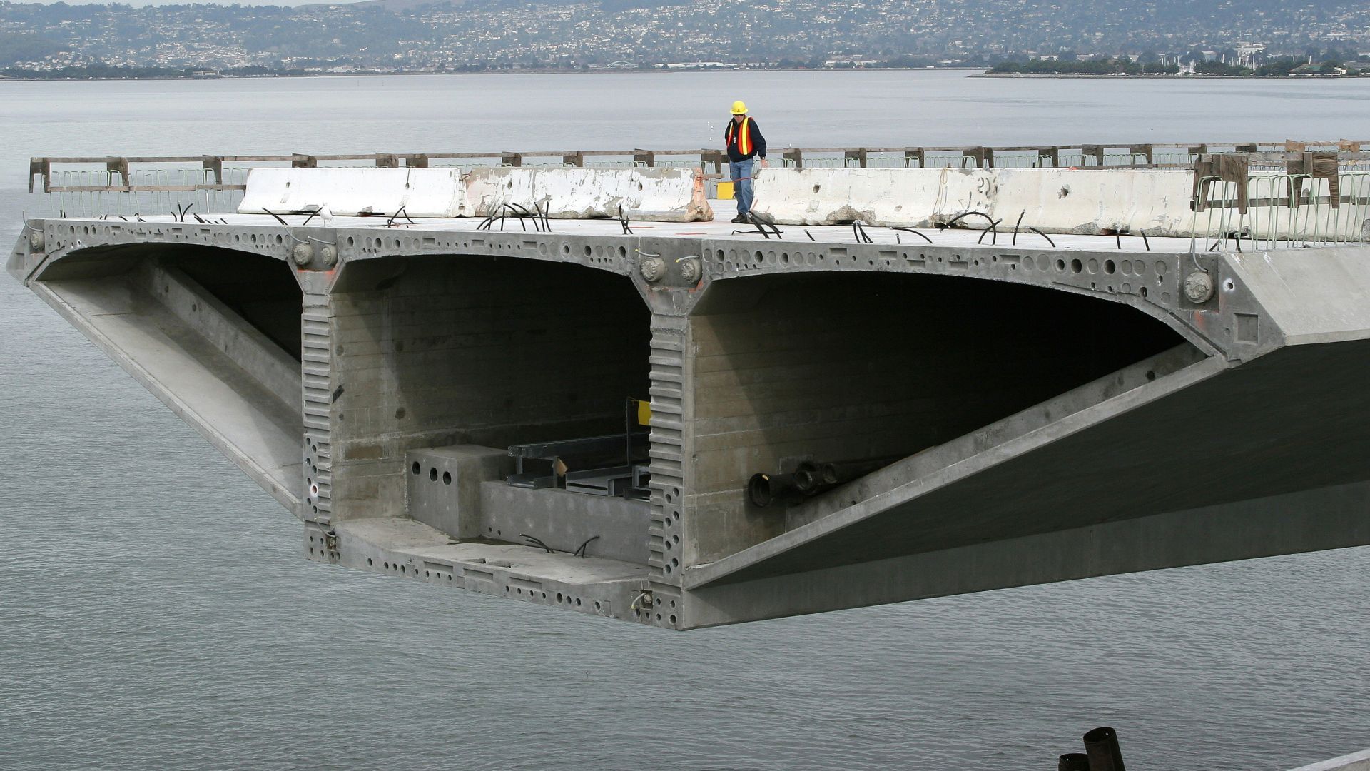 Construction of San Francisco - Oakland Bay Bridge in the U.S.