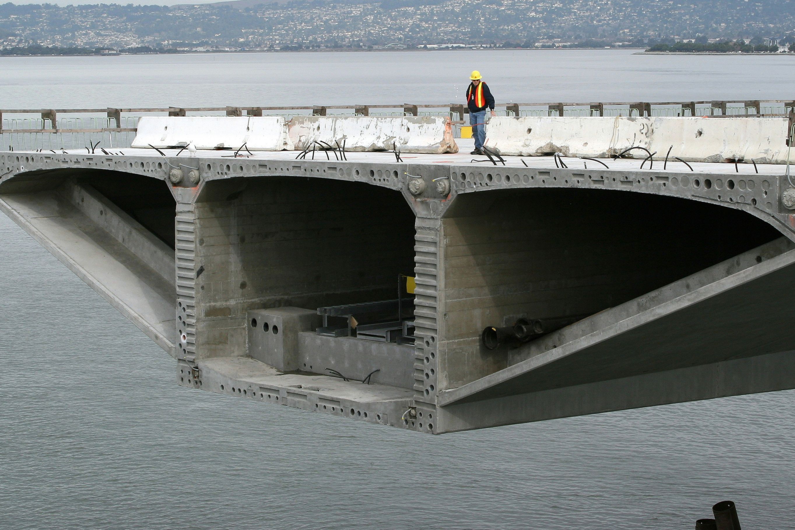 Construction of San Francisco - Oakland Bay Bridge in the U.S.