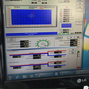 Monitor showing TBM tunneling data