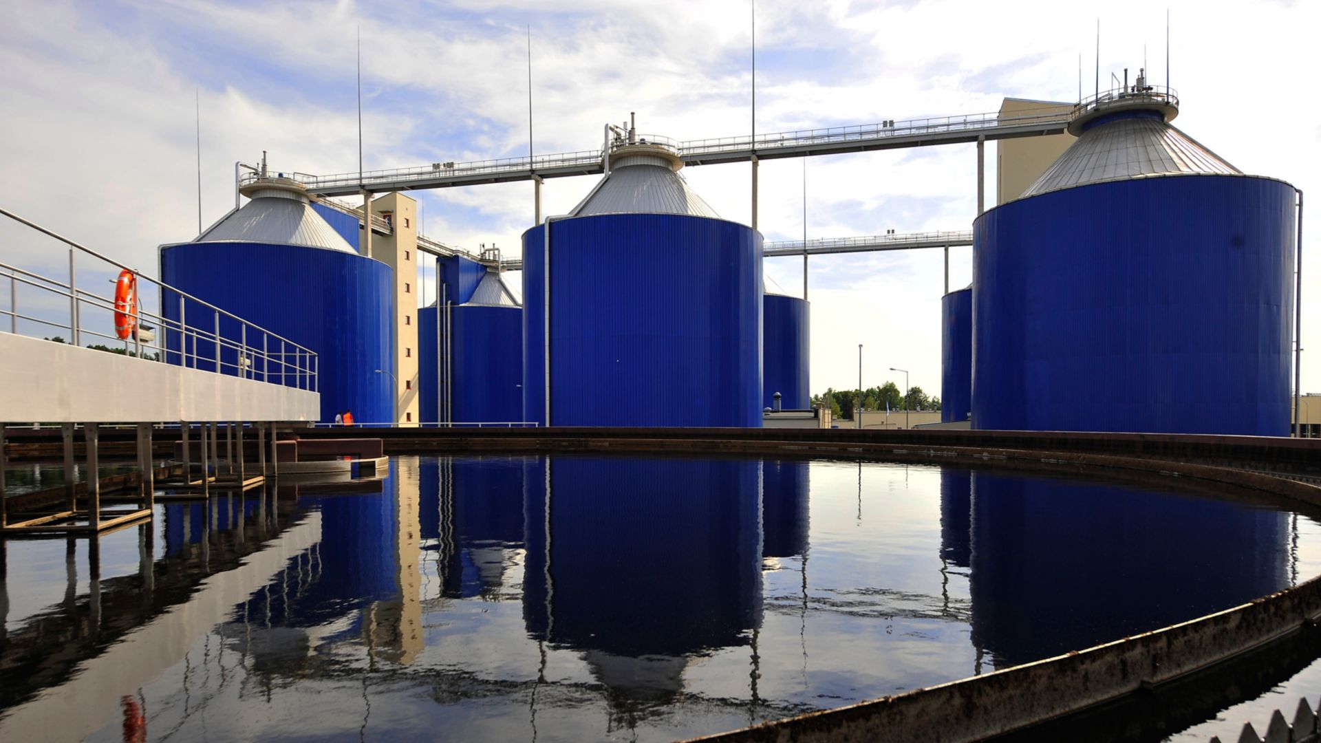 Waste water treatment plant in Wroclaw in Poland