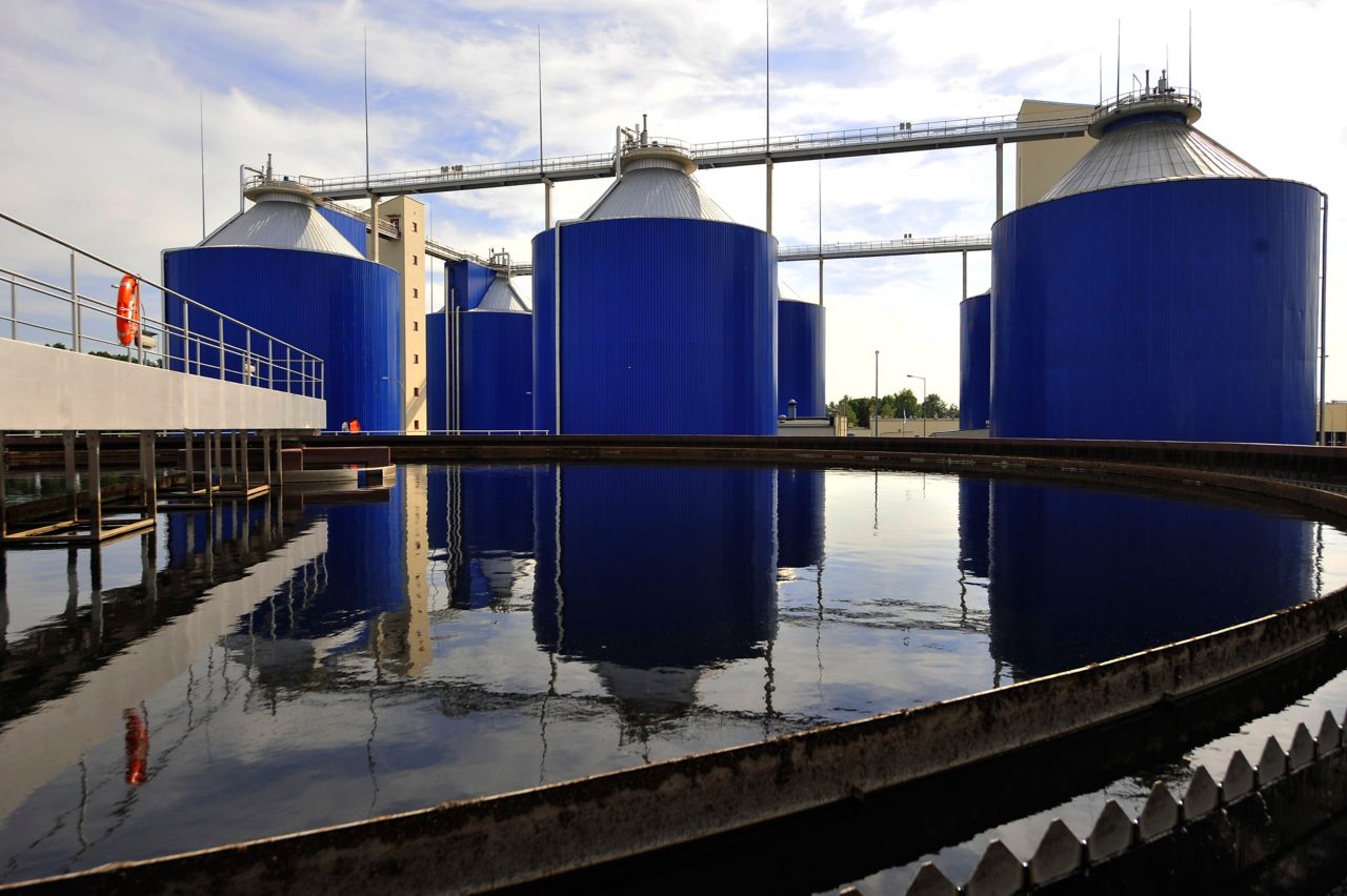 Waste water treatment plant in Wroclaw in Poland