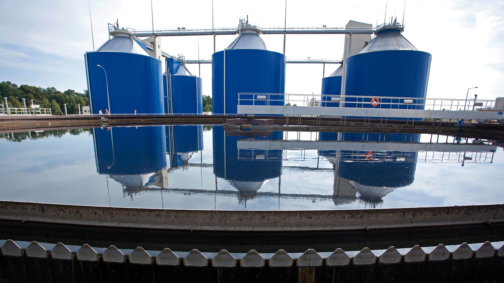 Waste water treatment plant in Wroclaw in Poland