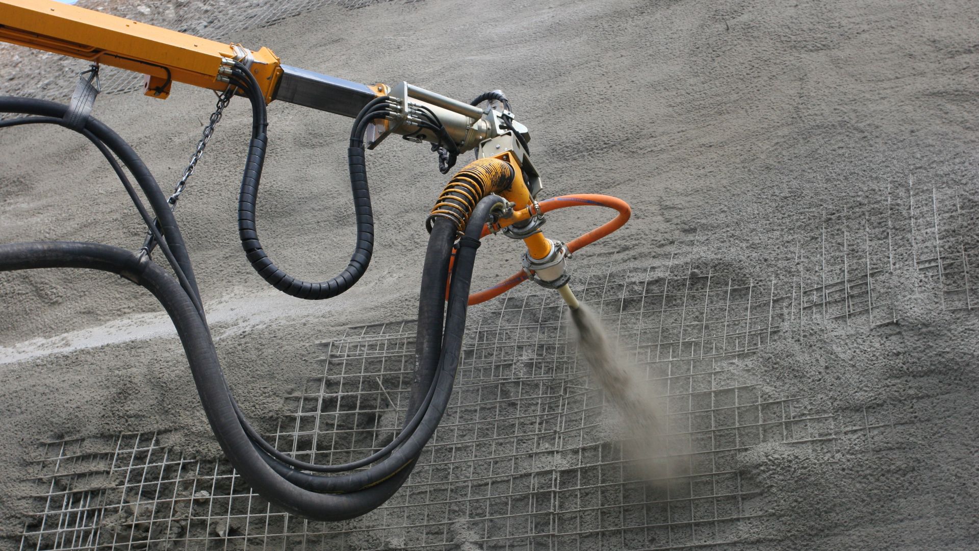 Application of Shotcrete with Sigunit accelerator